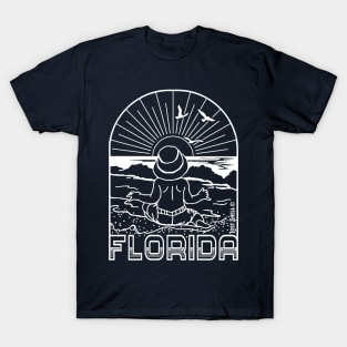 Florida Beach Baby White Outline T-Shirt